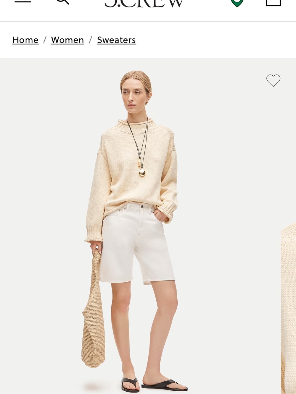 J. Crew Soft Cream Turtleneck Knit Sweater - Picture 3 of 5